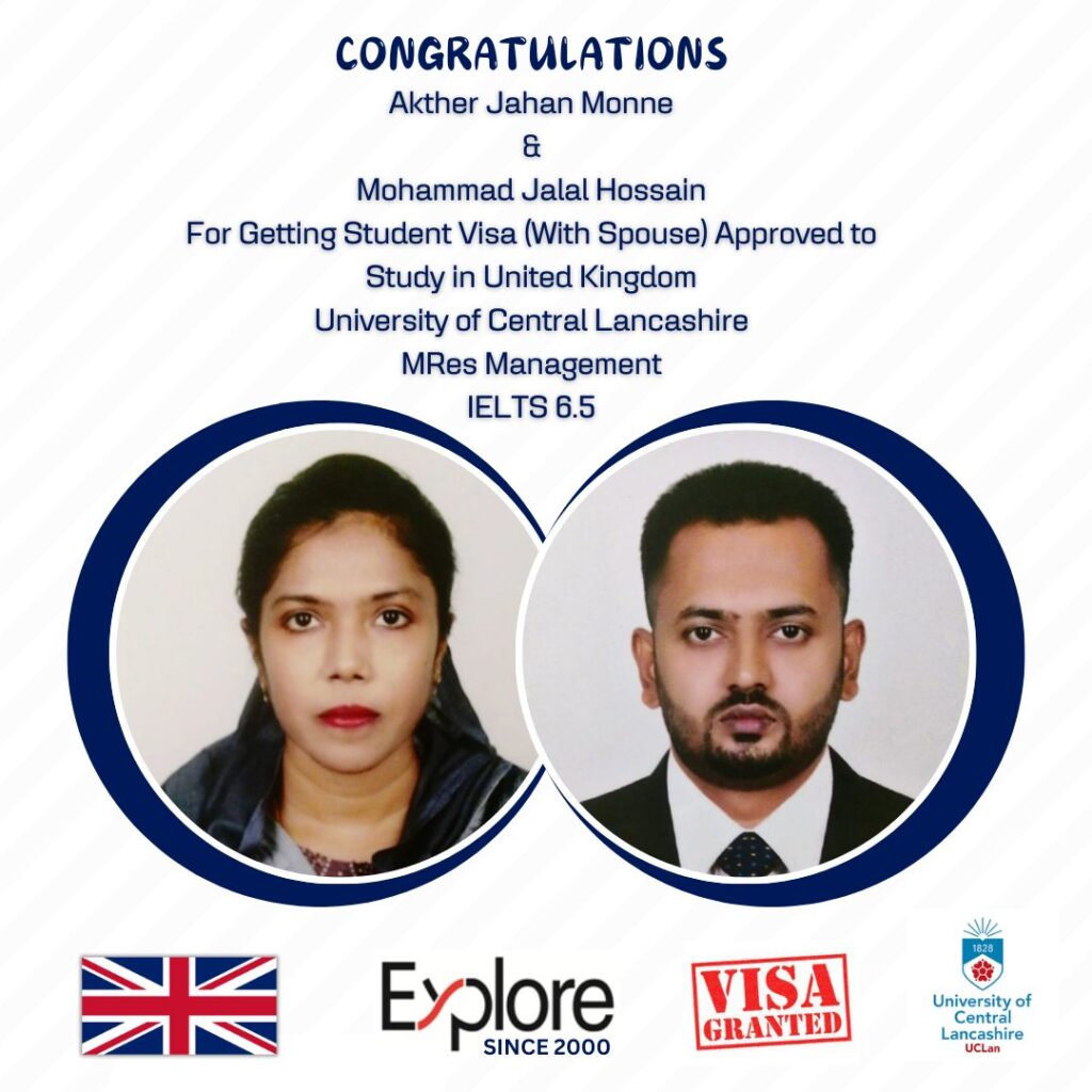 Akther Jahan Monne &Mohammad Jalal Hossain – United Kingdom