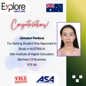 Jannatul Ferdous – Australia